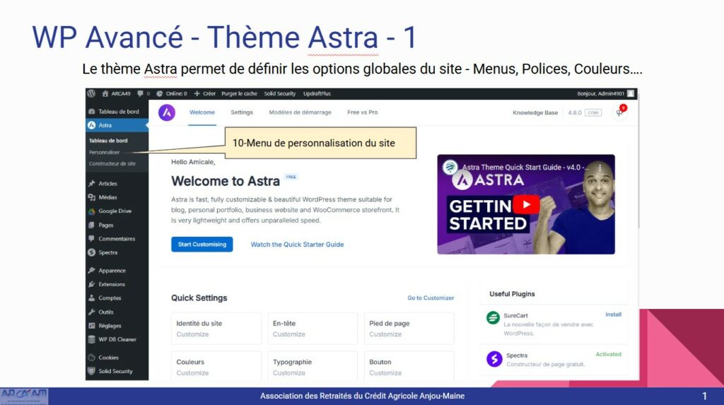 Le Thème Astra