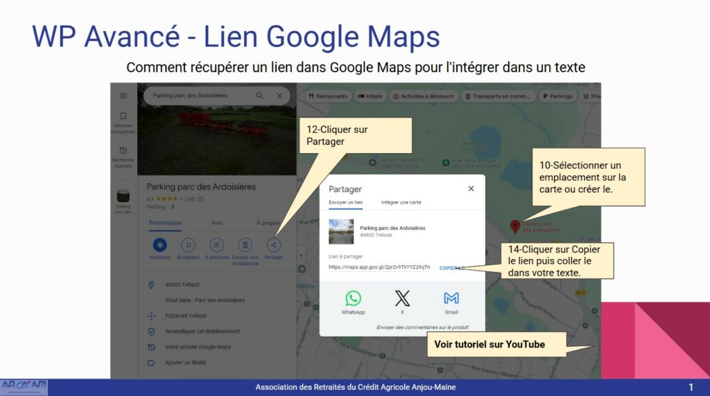 Lien vers Google Maps